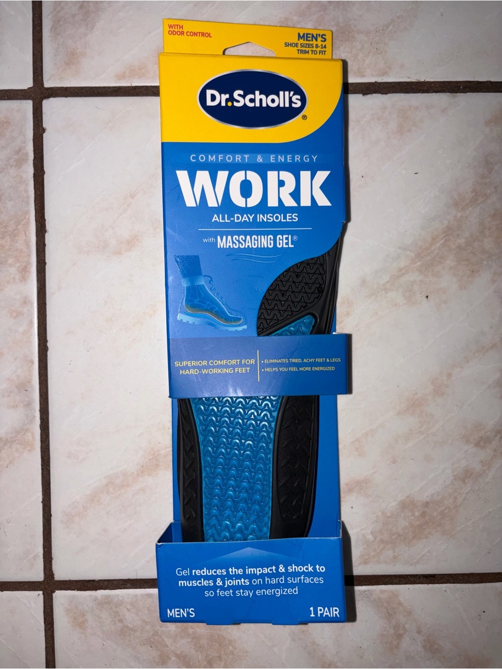 Dr. Scholl's Work All-Day Insoles - Blue & Black Packaging